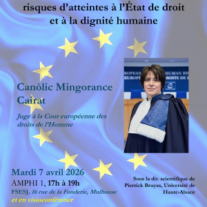Les Conférences Juridiques de la Fonderie « La CEDH, barrière face aux risques d’atteintes à l’État de droit et à la dignité humaine »